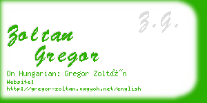 zoltan gregor business card